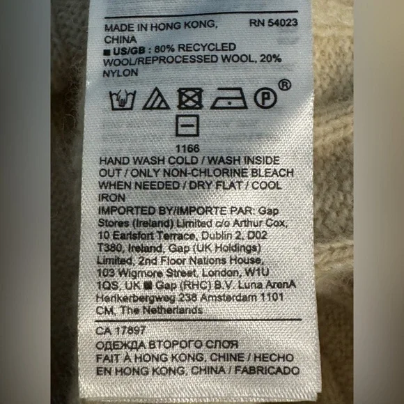 Banana Republic Made of Italian Yarn/wool 80%-Unisex Crewneck Sweater - Picture 7 of 10